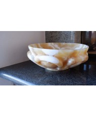 Lavandino in onice orange con maniglie cod. 02