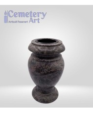 Vaso in granito Vizag blue cm. 30 completo di interni in plastica