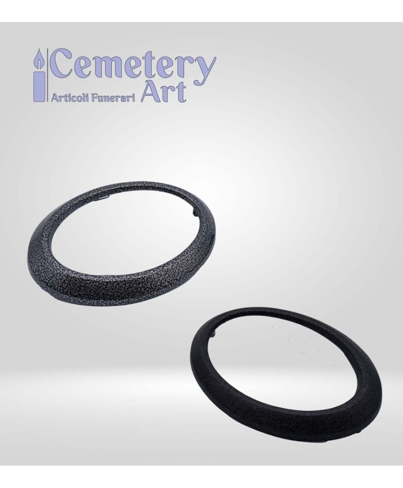 Cornice ovale 11x15 in alluminio color nero brillante