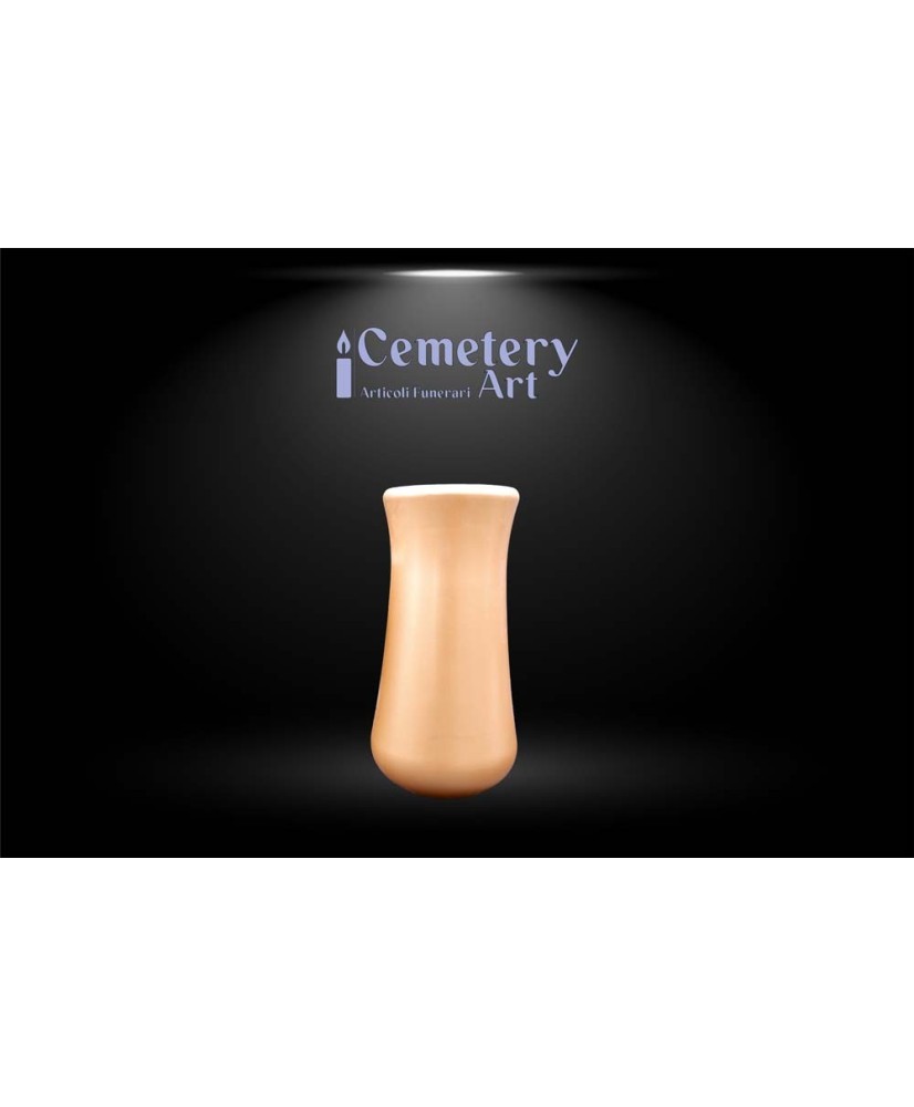Portafiori Calice in alluminio cm. 30 color bronzo completo di interni in plastica