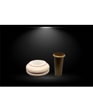 Vaso ad incasso in marmo zafrana 21x10 completo di interni in plastica