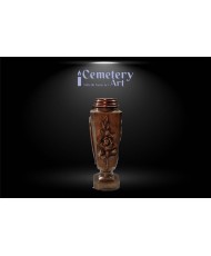 Vaso in marmo sintetico color bronzo altezza cm. 40 completo di interni in alluminio bronzato