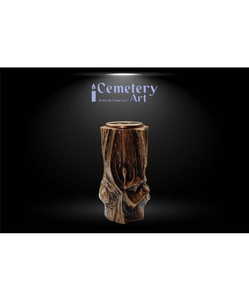 Vaso in bronzo fuso altezza cm. 30 completo di interni in plastica