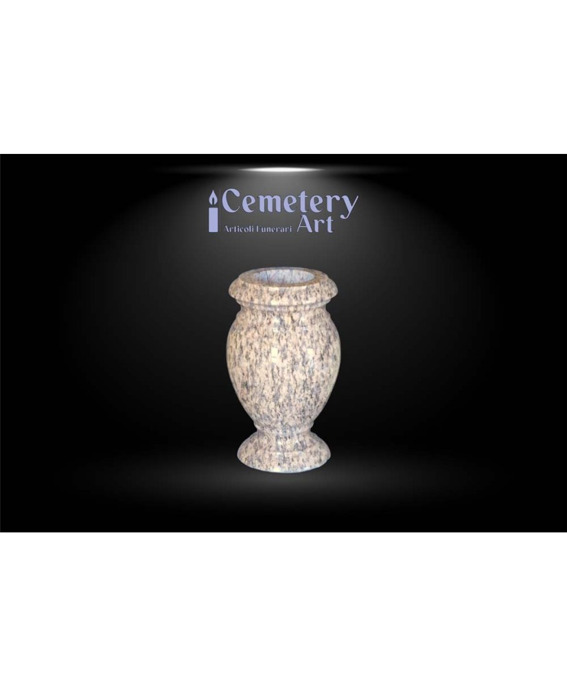 Vaso in granito Tiger skin cm. 30 completo di interni in plastica