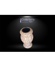 Vaso in granito Tiger skin cm. 30 completo di interni in plastica