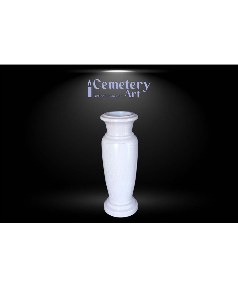 Vaso in marmo zafrana cm. 50 completo di interni in plastica