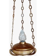 Lampadario in bronzo per cappella gentilizia diametro cm. 40