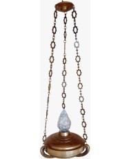 Lampadario in bronzo per cappella gentilizia diametro cm. 40