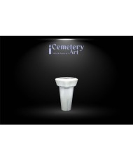 Vaso in acciaio inossidabile con applicazione a parete cm. 16 completo di interni in plastica