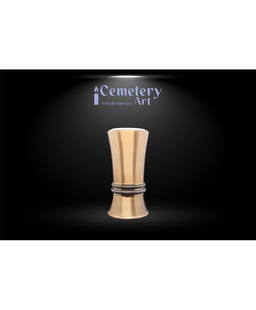 Vaso in bronzo cm. 20 a parete completo di interni in rame