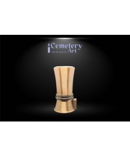 Vaso in bronzo cm. 20 a parete completo di interni in rame