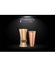 Vaso in bronzo cm. 20 a parete completo di interni in rame