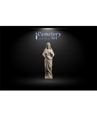 Statua di Gesù Sacro Cuore in marmo sintetico color bianco